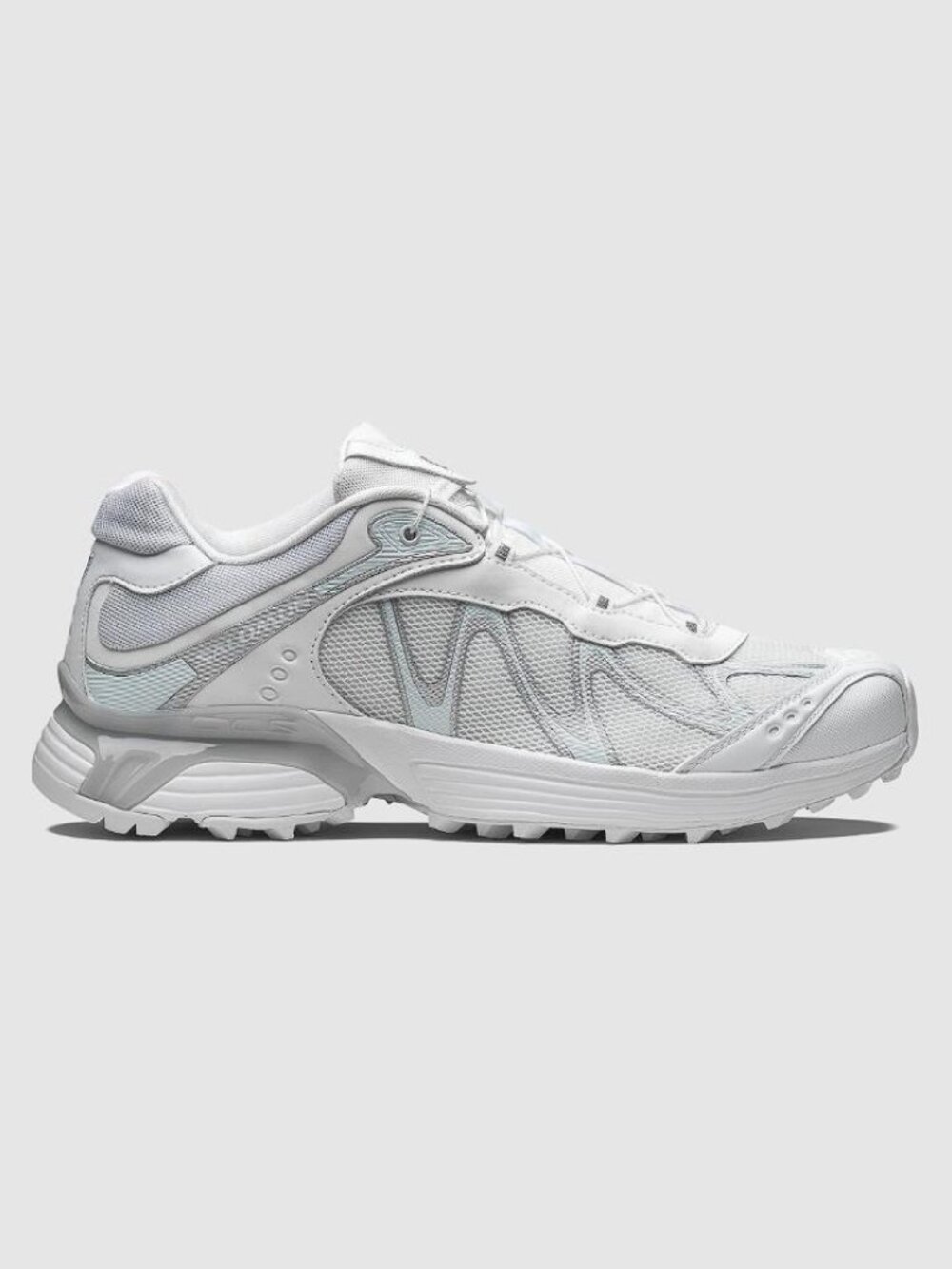 SALOMON Unisex XT-Whisper Sneakers Size W8/M7 in White/Lunar Rock/Ftw Silver
